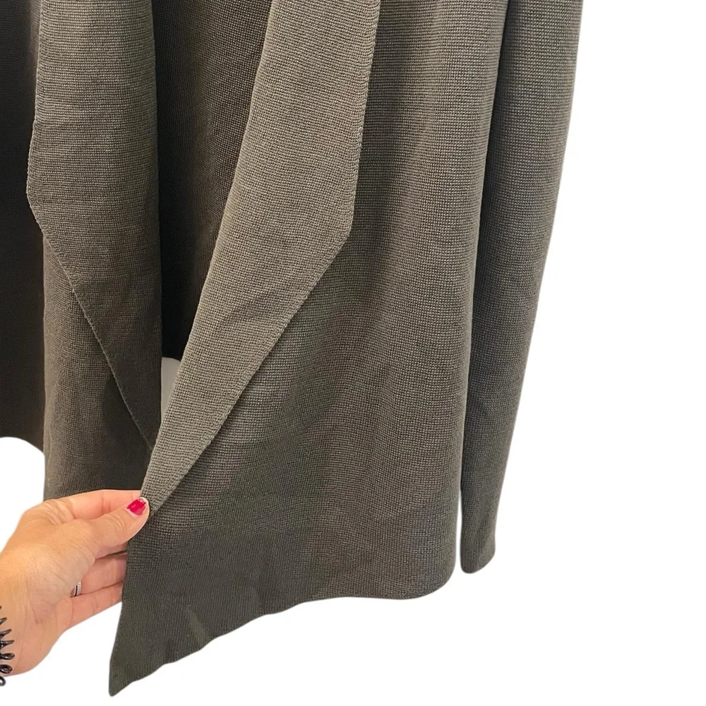 Eileen Fisher dark Green Open-Front Cardigan Size Medium - Picture 5 of 11